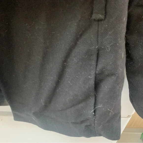 Ted Baker Black Virgin Wool Drape Wrap  Coat - Picture 11 of 14